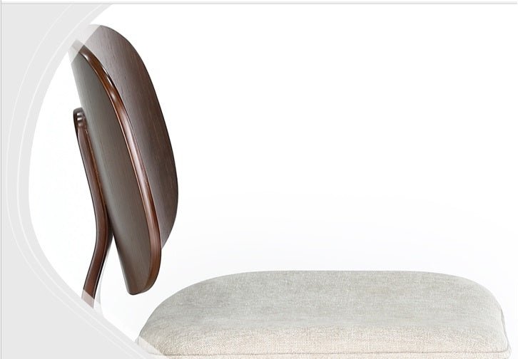 Silla de comedor de madera y tapizado Everly nogal - Vintahome