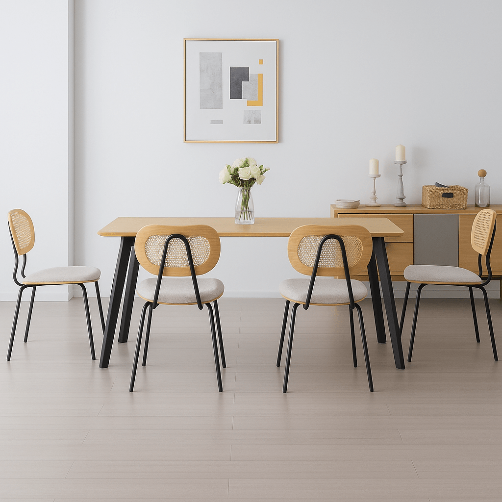 Silla de comedor madera y acero Alan - Vintahome