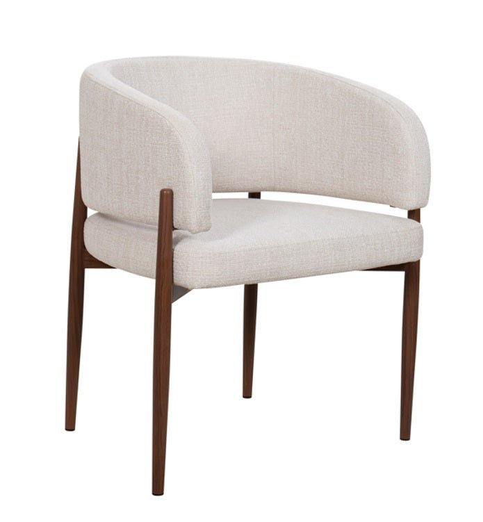 Silla de comedor reposabrazos tapizada Boras - Vintahome