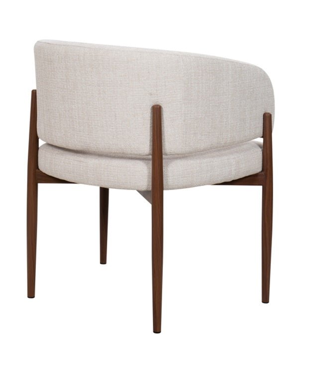 Silla de comedor reposabrazos tapizada Boras - Vintahome