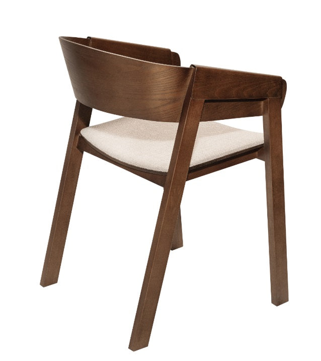 Silla de comedor con reposabrazos madera Mimo
