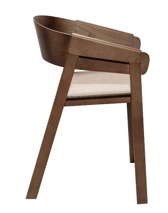 Silla de comedor con reposabrazos madera Mimo