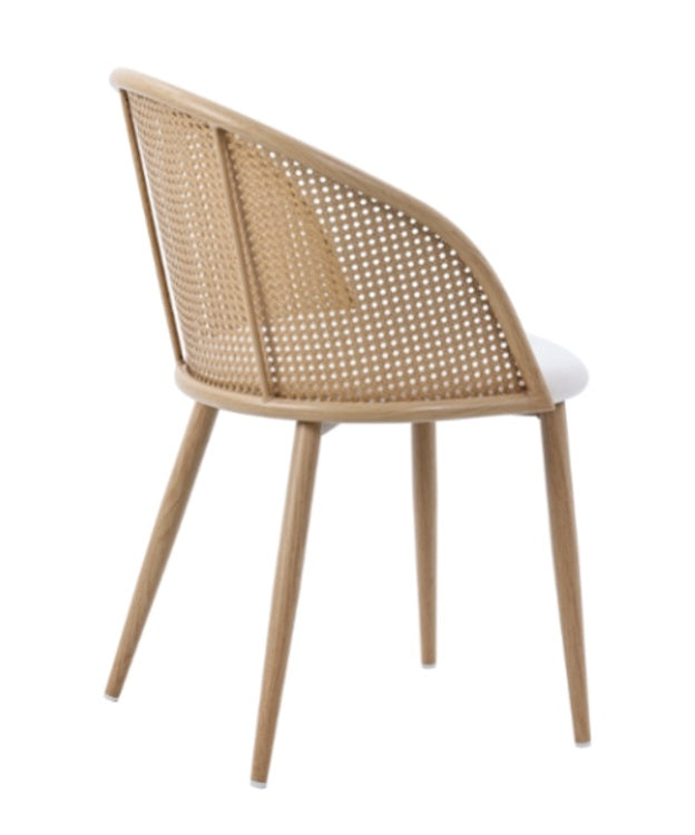 Chaise de salle à manger naturelle avec assise beige Muler