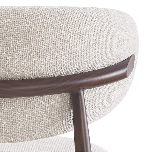 Chaise de salle à manger nordique en acier noyer Olimpo