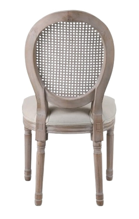 Pack de 2 Sillas de comedor Versalles con respaldo de ratán