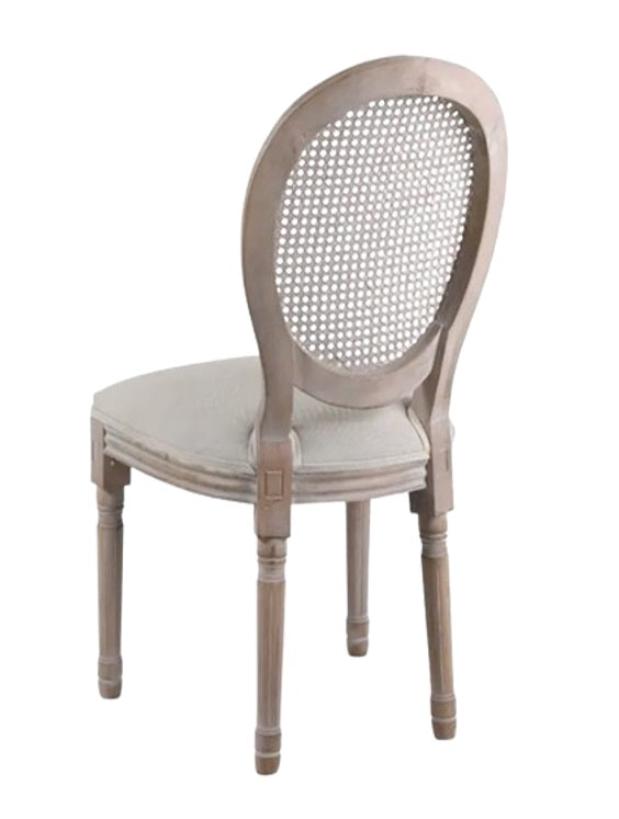 Pack de 2 Sillas de comedor Versalles con respaldo de ratán