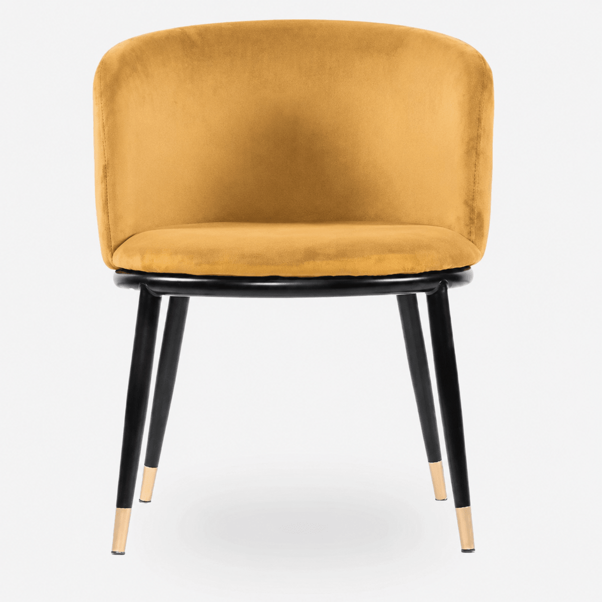 Sillón comedor terciopelo Enid Amarillo - Vintahome