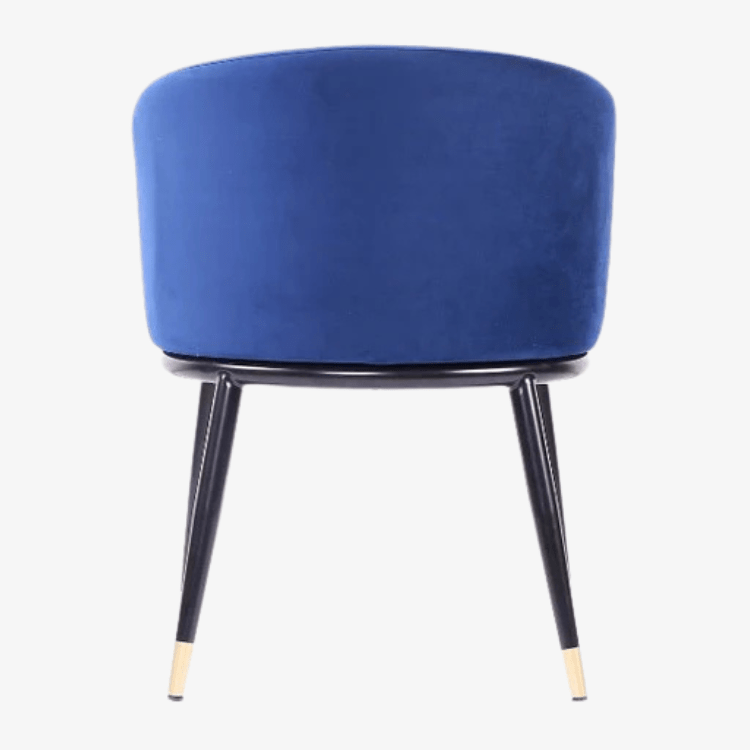 Sillon comedor terciopelo Enid Azul - Vintahome