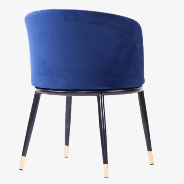 Sillon comedor terciopelo Enid Azul - Vintahome