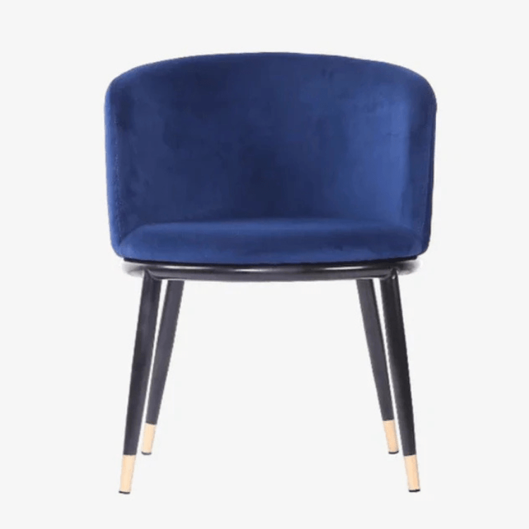 Sillon comedor terciopelo Enid Azul - Vintahome