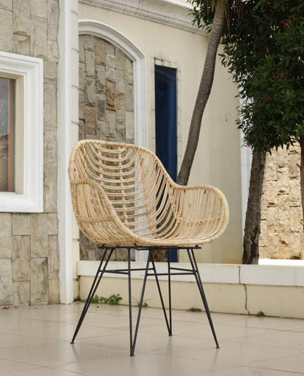 Sillon comedor de ratán Lionel natural