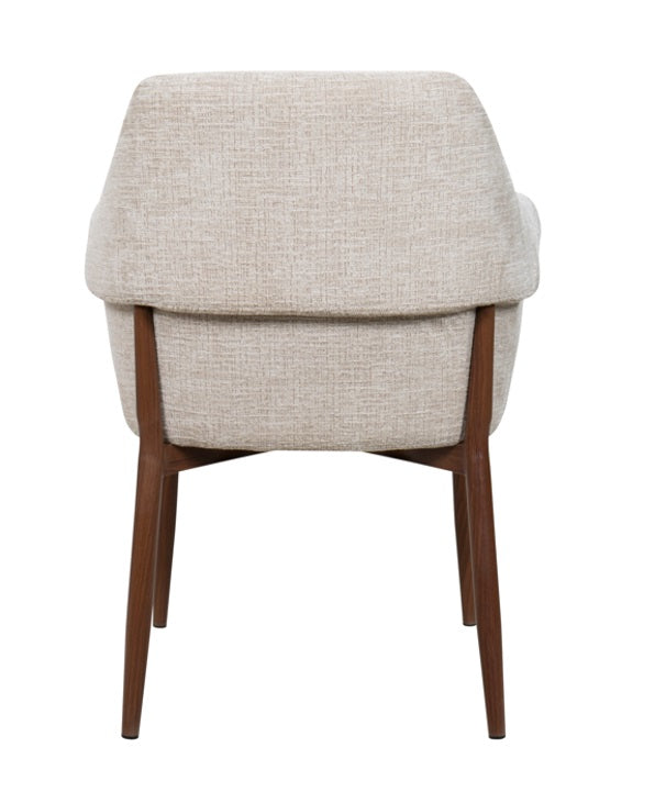 Chaise de salle à manger nordique avec accoudoirs beige Toulouse