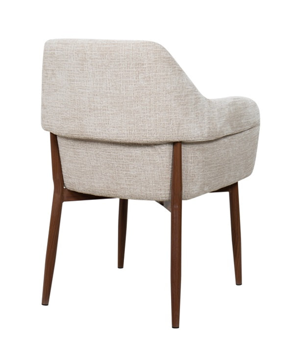 Chaise de salle à manger nordique avec accoudoirs beige Toulouse