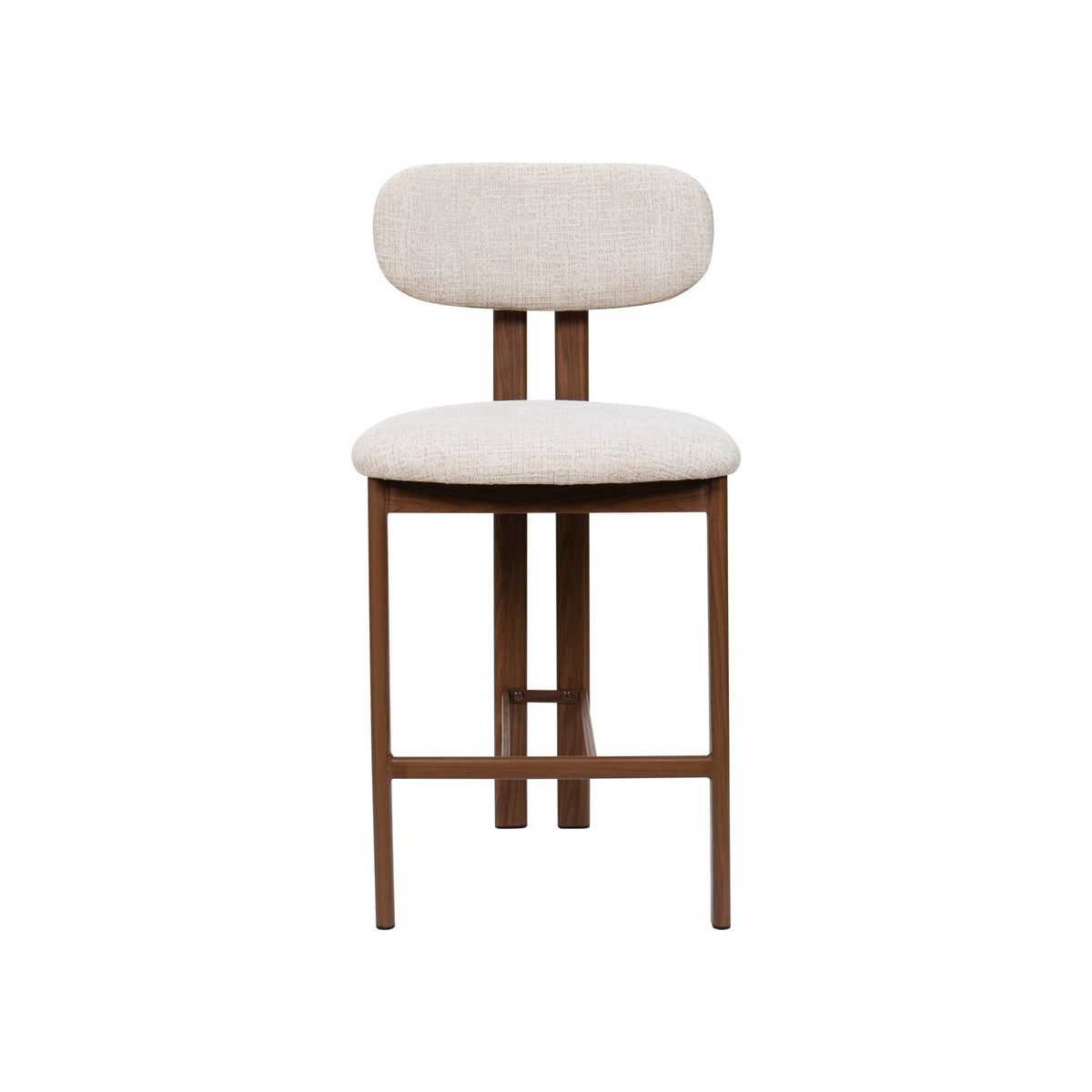 Taburete de bar acero nogal tapizado tejido Liberty 65 - Vintahome