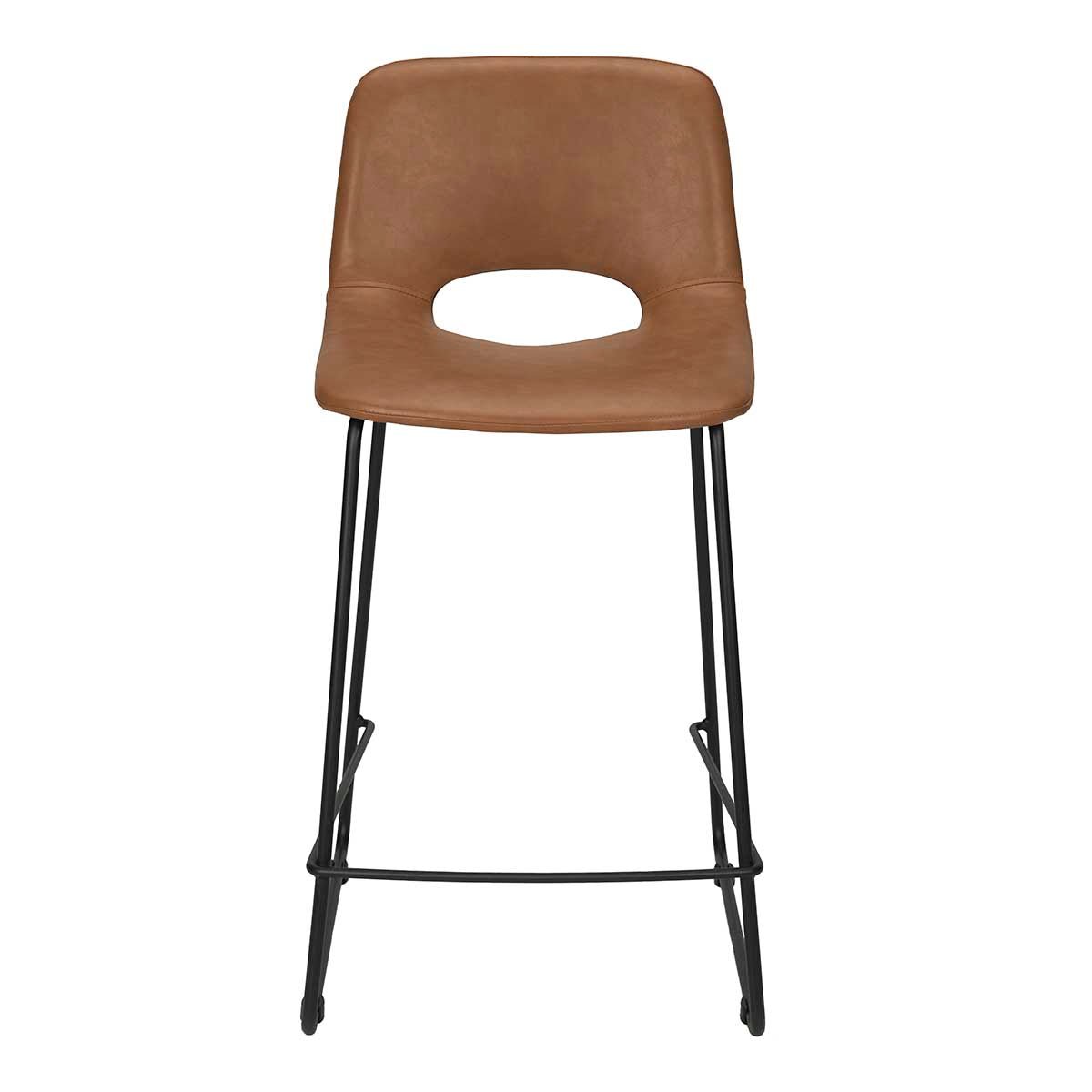 Pack 4 Taburetes de bar semipiel H65cms Lewis