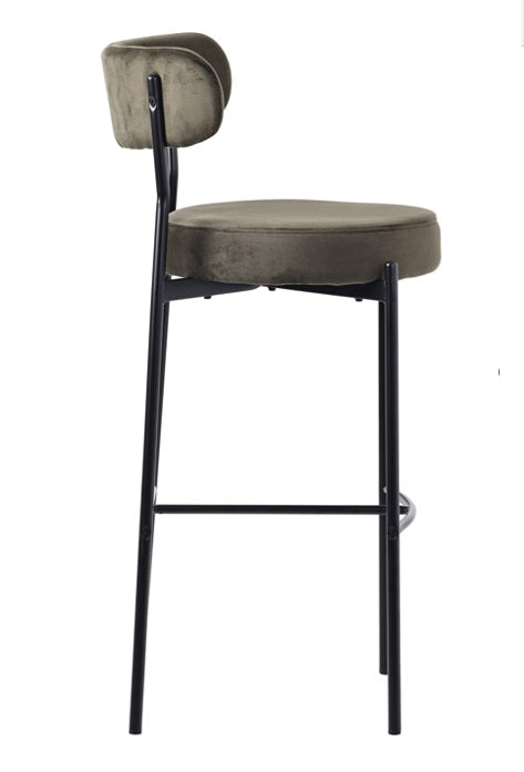 Tabouret Nordic Matis en velours 75 cm