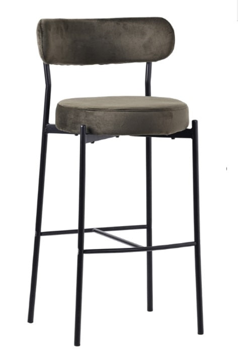 Tabouret Nordic Matis en velours 75 cm