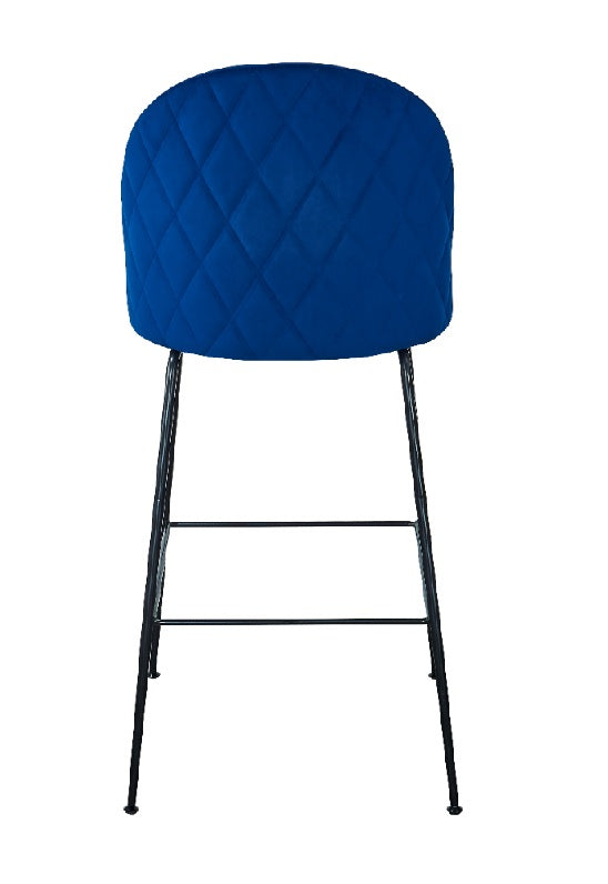 Banco alto de veludo Veza preto 75cm