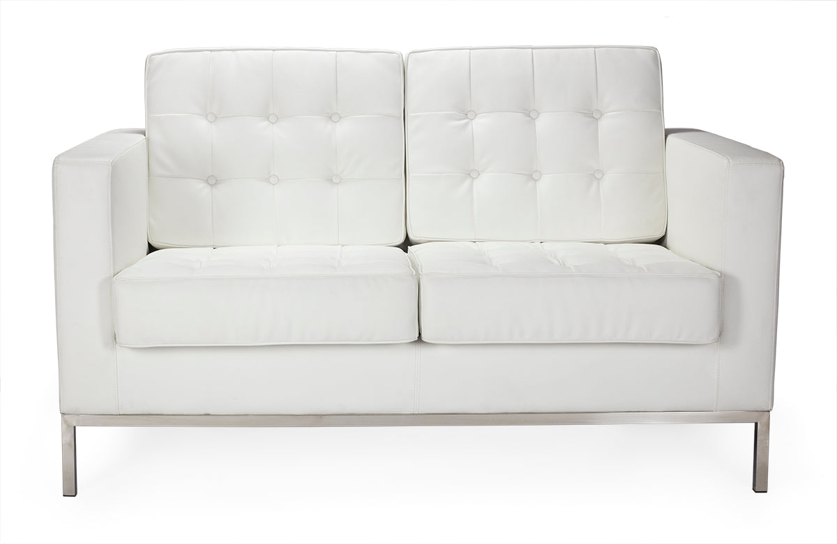 Canapé 2 places design en semi-cuir Floren