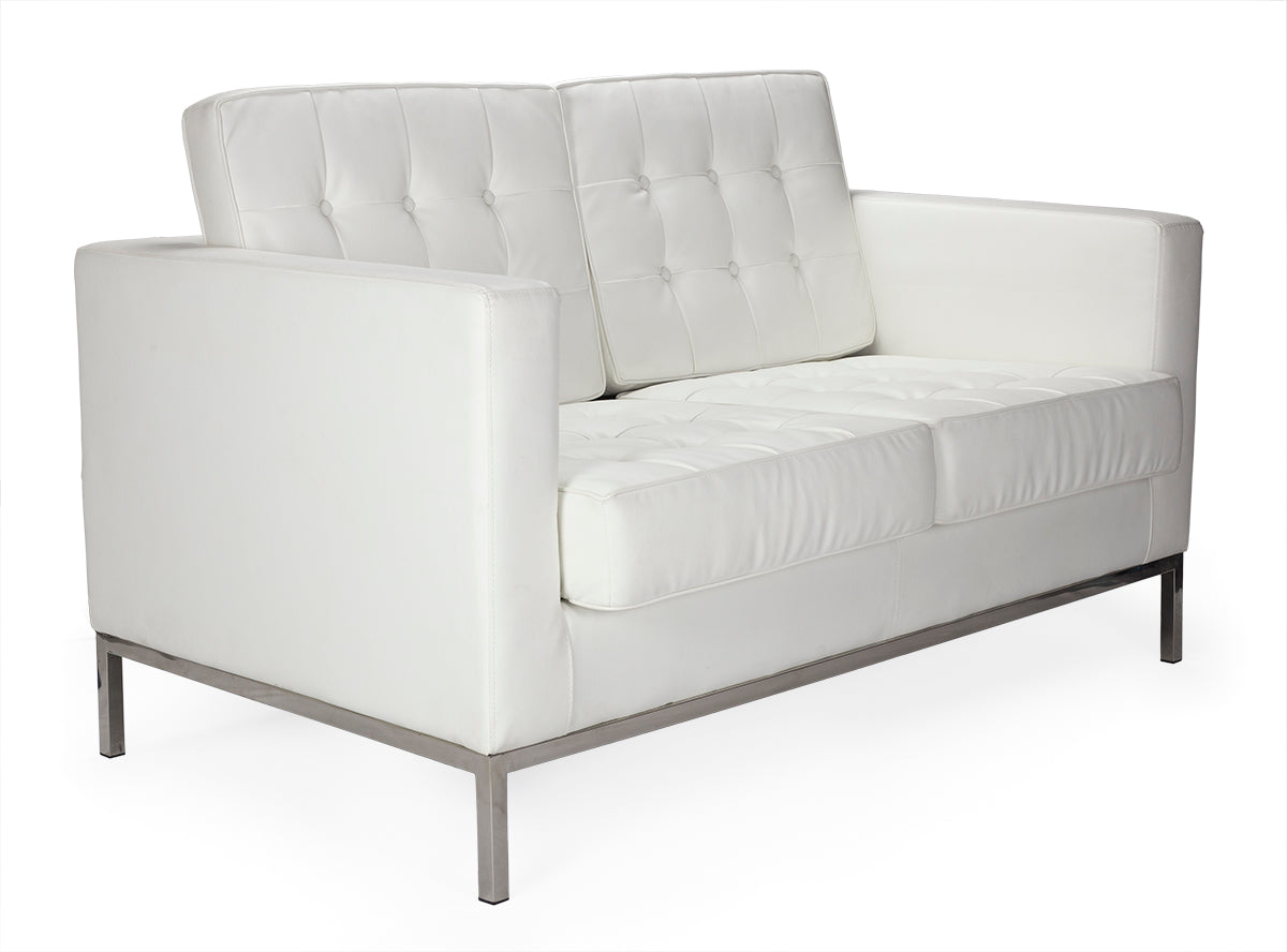 Design de sofá de 2 lugares em semi-couro Floren