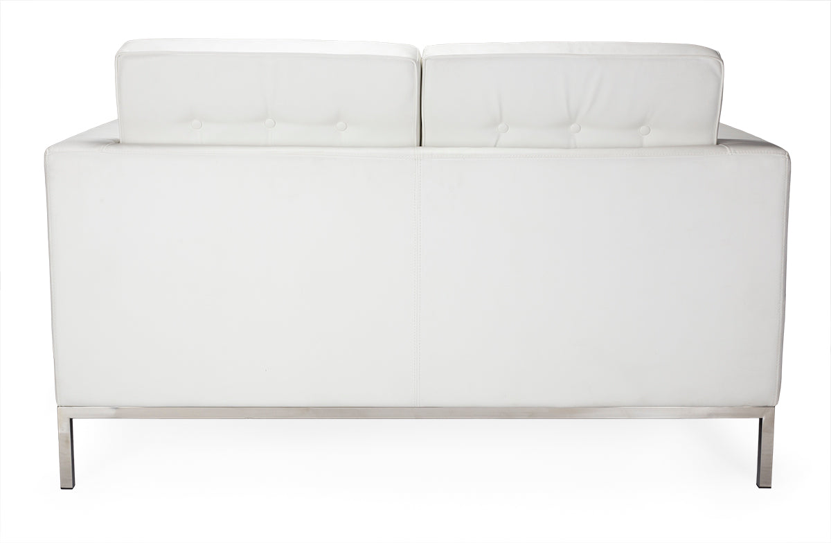 Design de sofá de 2 lugares em semi-couro Floren