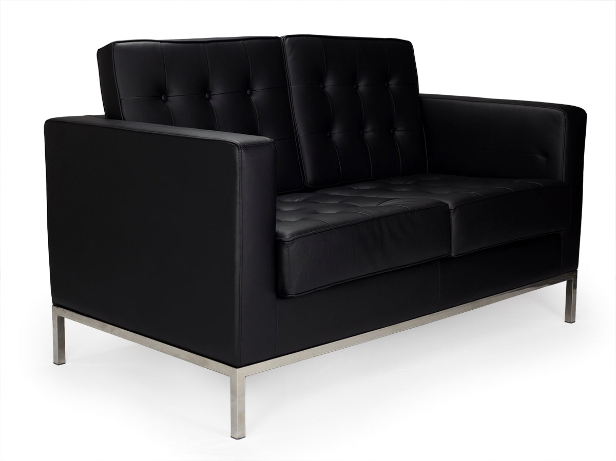 Canapé 2 places design en semi-cuir Floren
