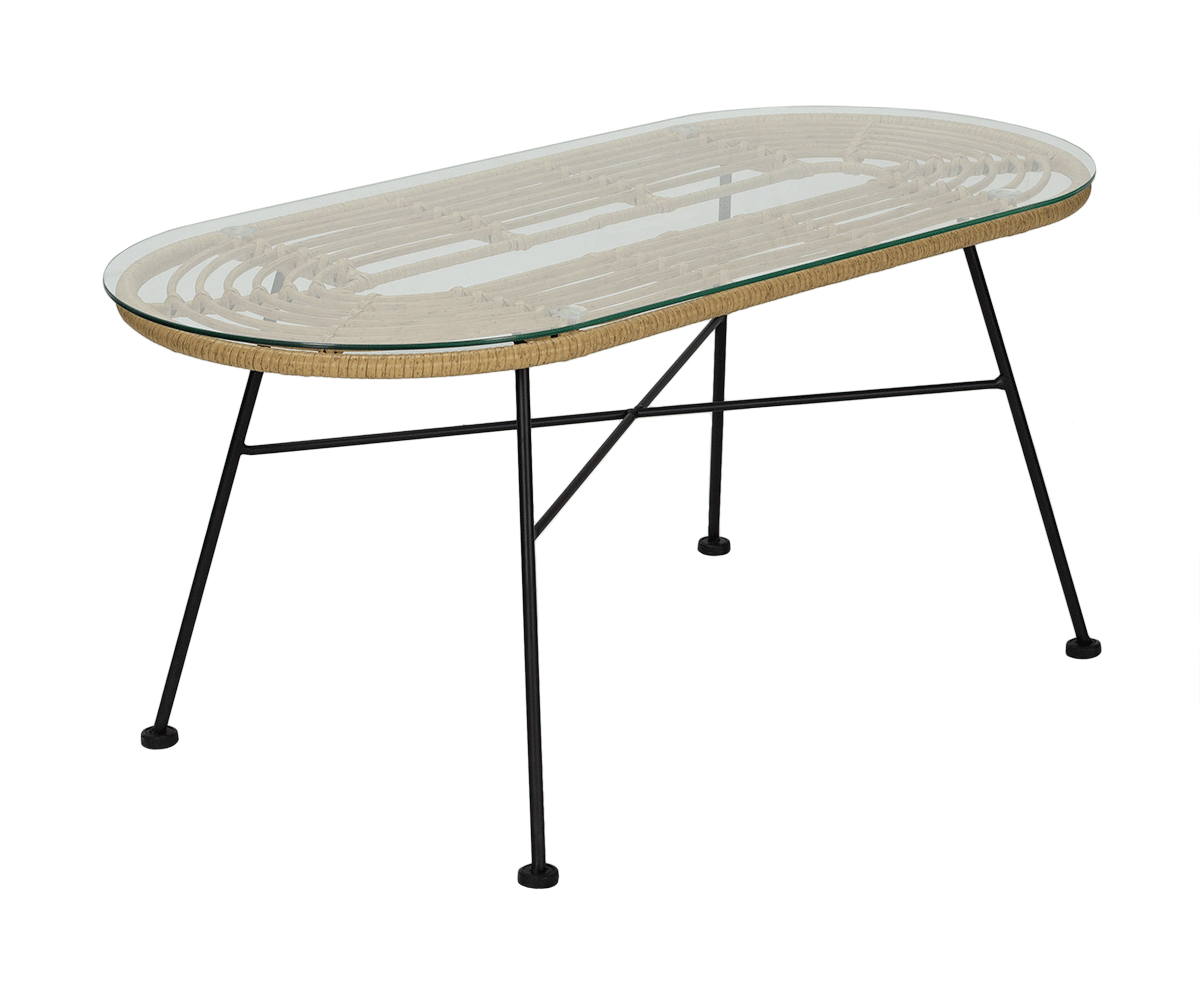 Table basse en rotin Akila