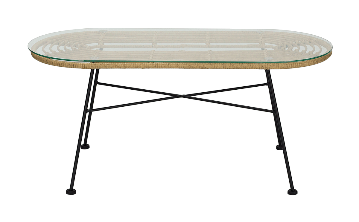 Table basse en rotin Akila