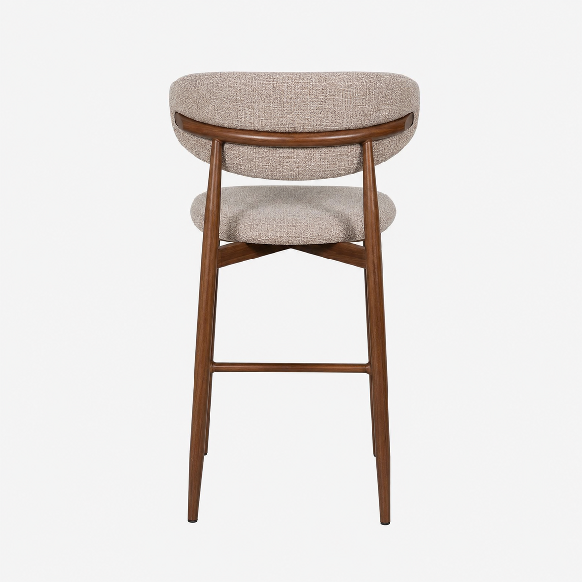 Taburete de bar nórdico acero nogal Olimpo 65cm