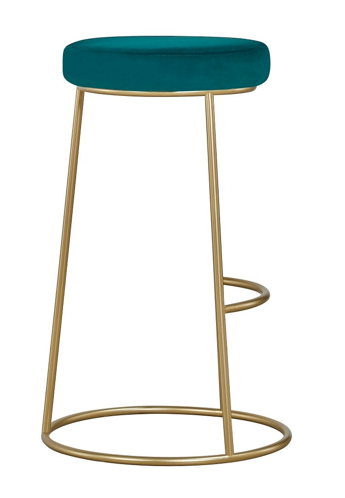 Taburete de bar terciopelo verde H75 cms California