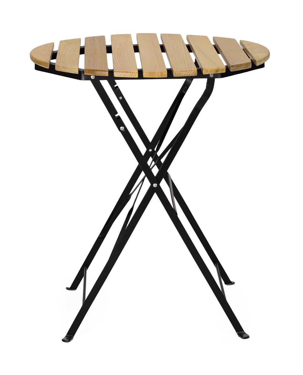 Mesa de jardin e. Bistro plegable madera redonda
