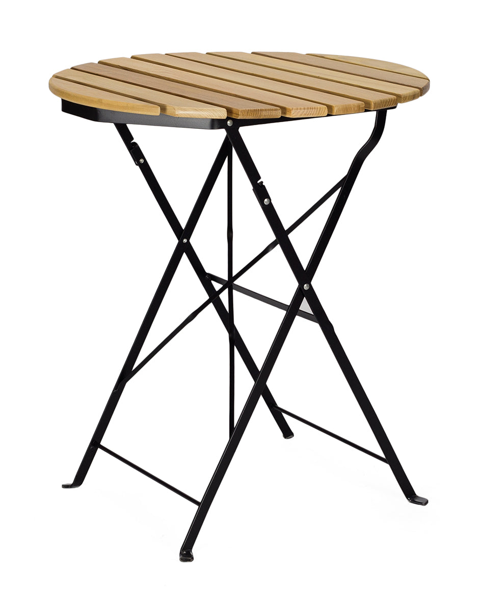 Mesa de jardin e. Bistro plegable madera redonda