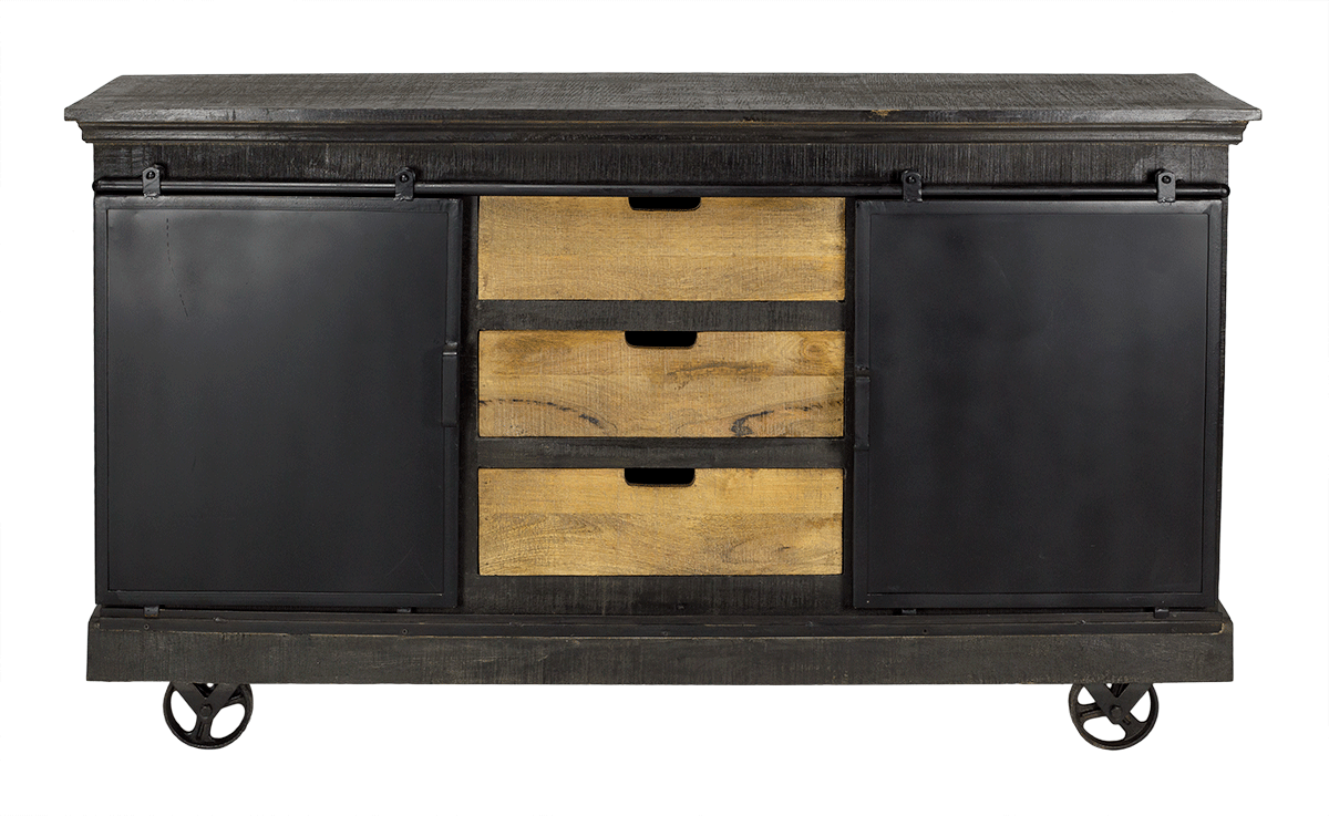 Buffet industriel en acier et bois Arriola