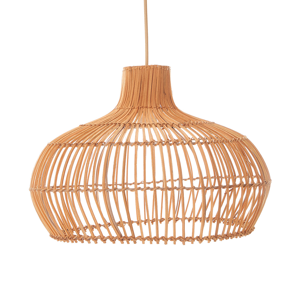 Plafonnier en osier naturel tressé Klim 42cm