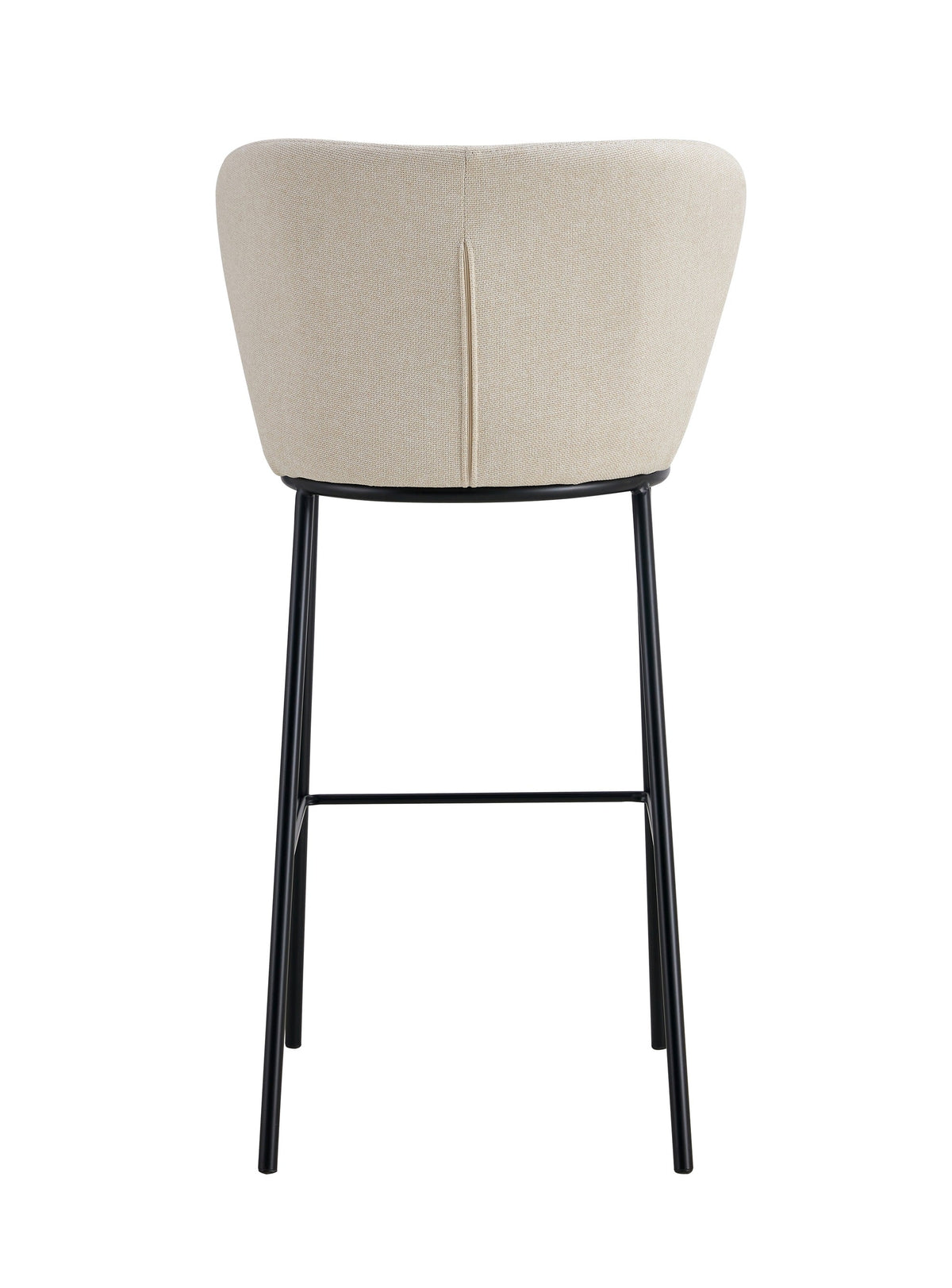 Tabouret de bar Cecilia 75cm tissu beige antitache