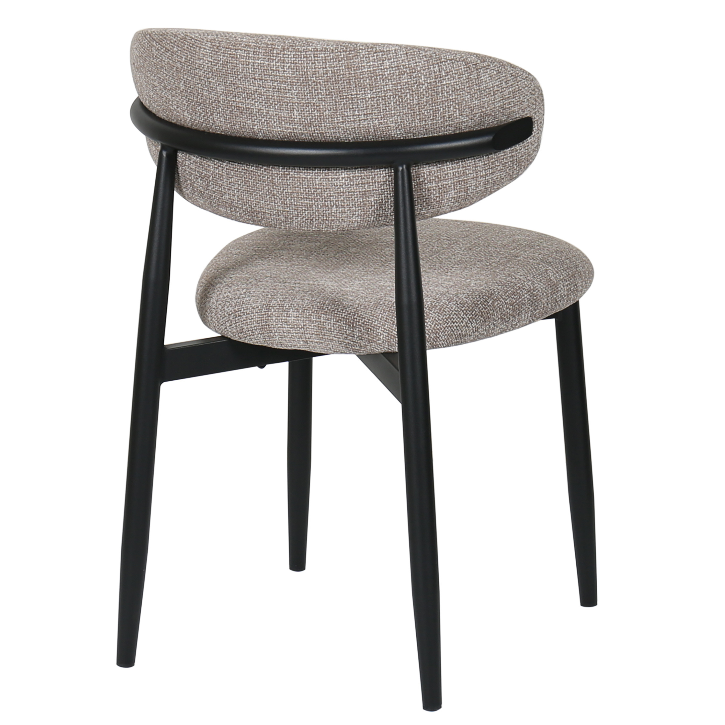 Silla de comedor nórdica acero negro Olimpo