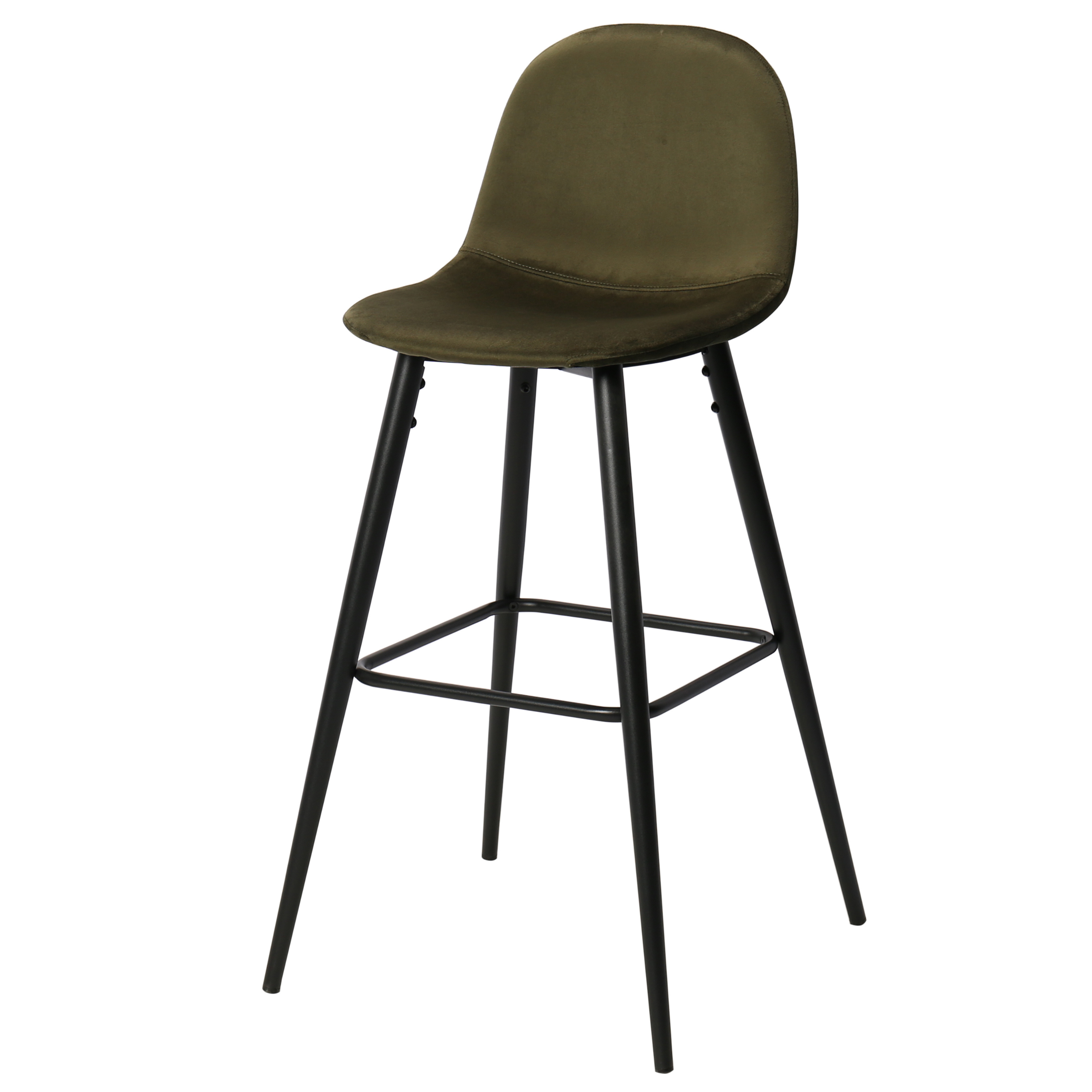 Tabouret de bar Bravus en velours H75cms