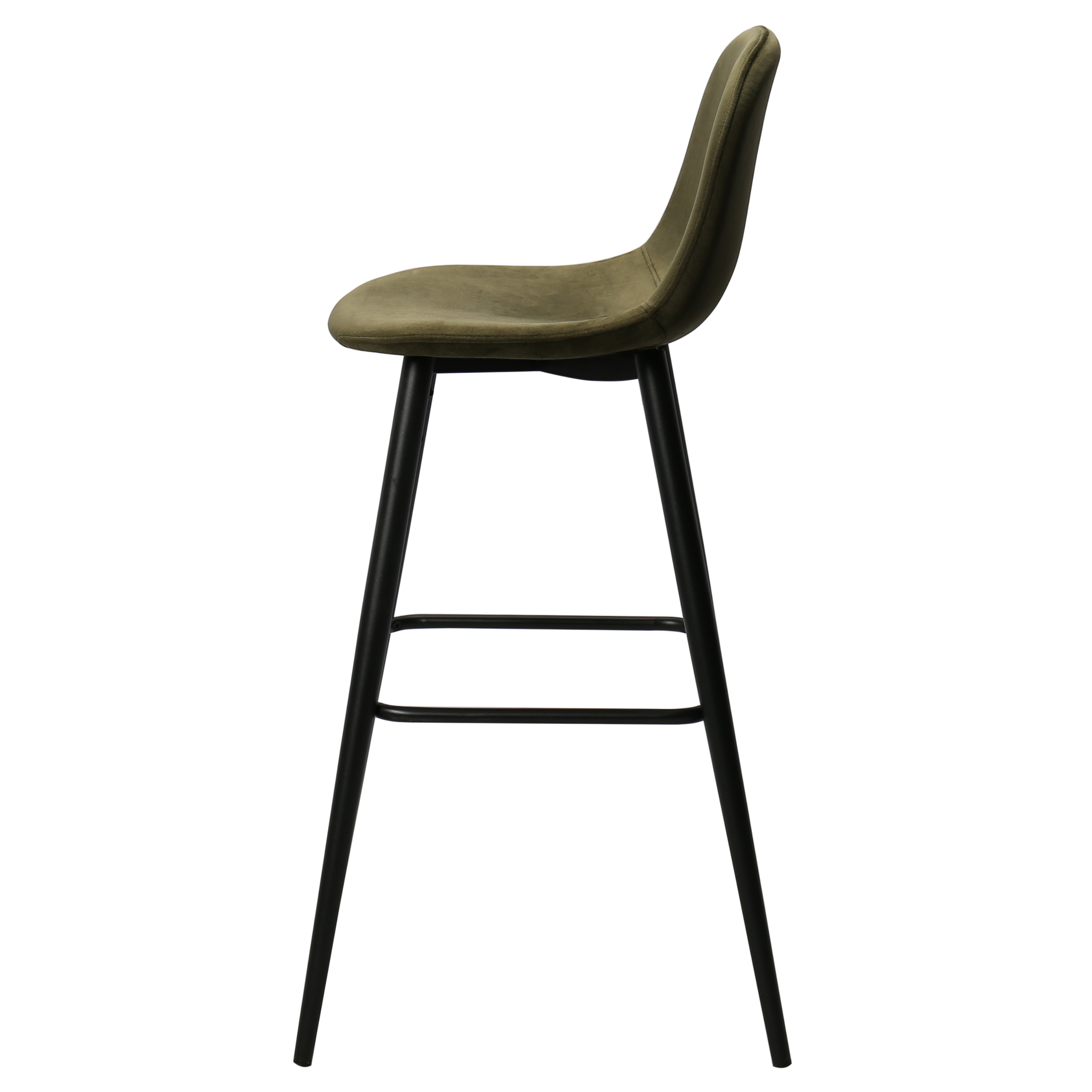 Tabouret de bar Bravus en velours H75cms