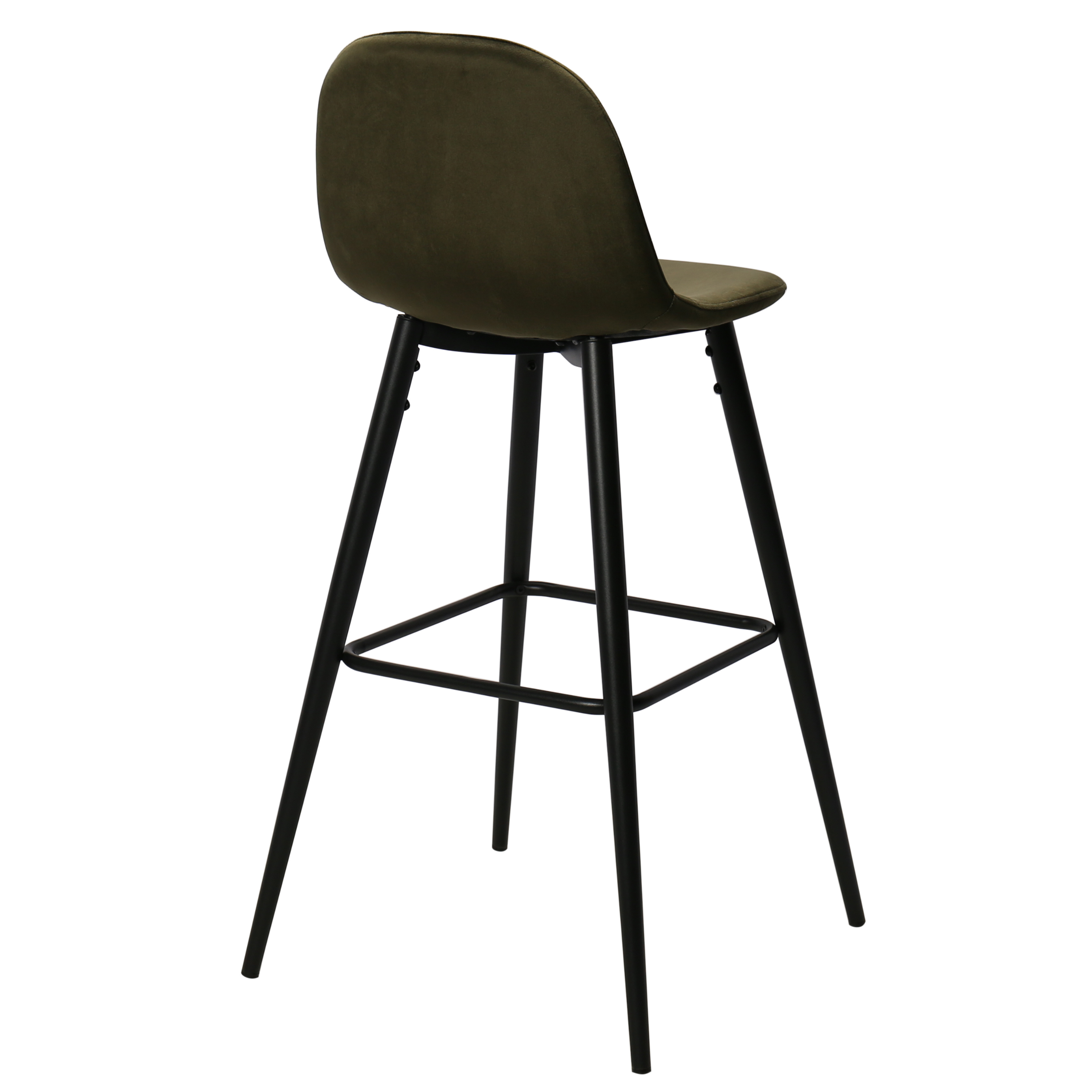 Tabouret de bar Bravus en velours H75cms