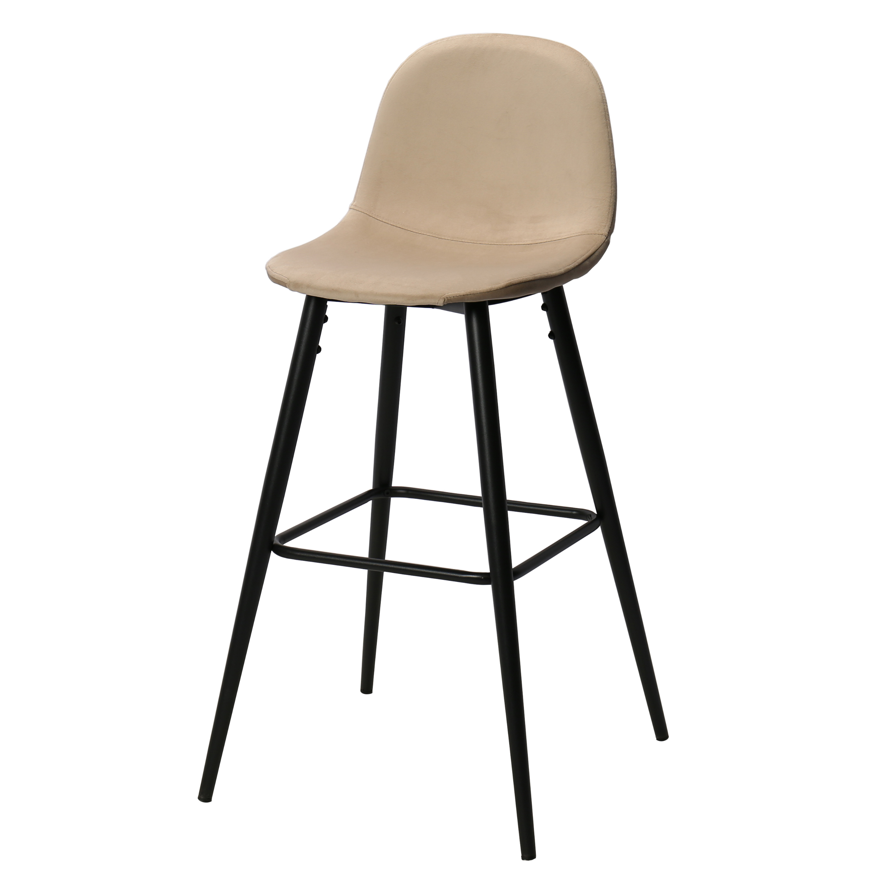 Tabouret de bar Bravus en velours H75cms