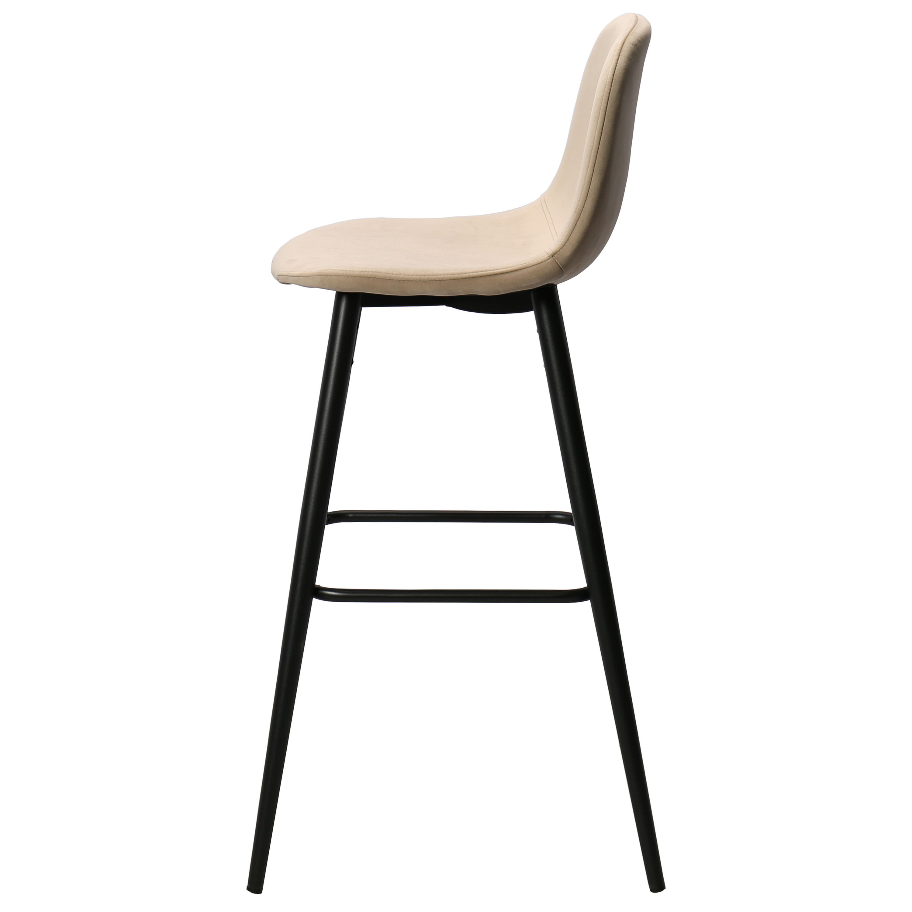 Tabouret de bar Bravus en velours H75cms