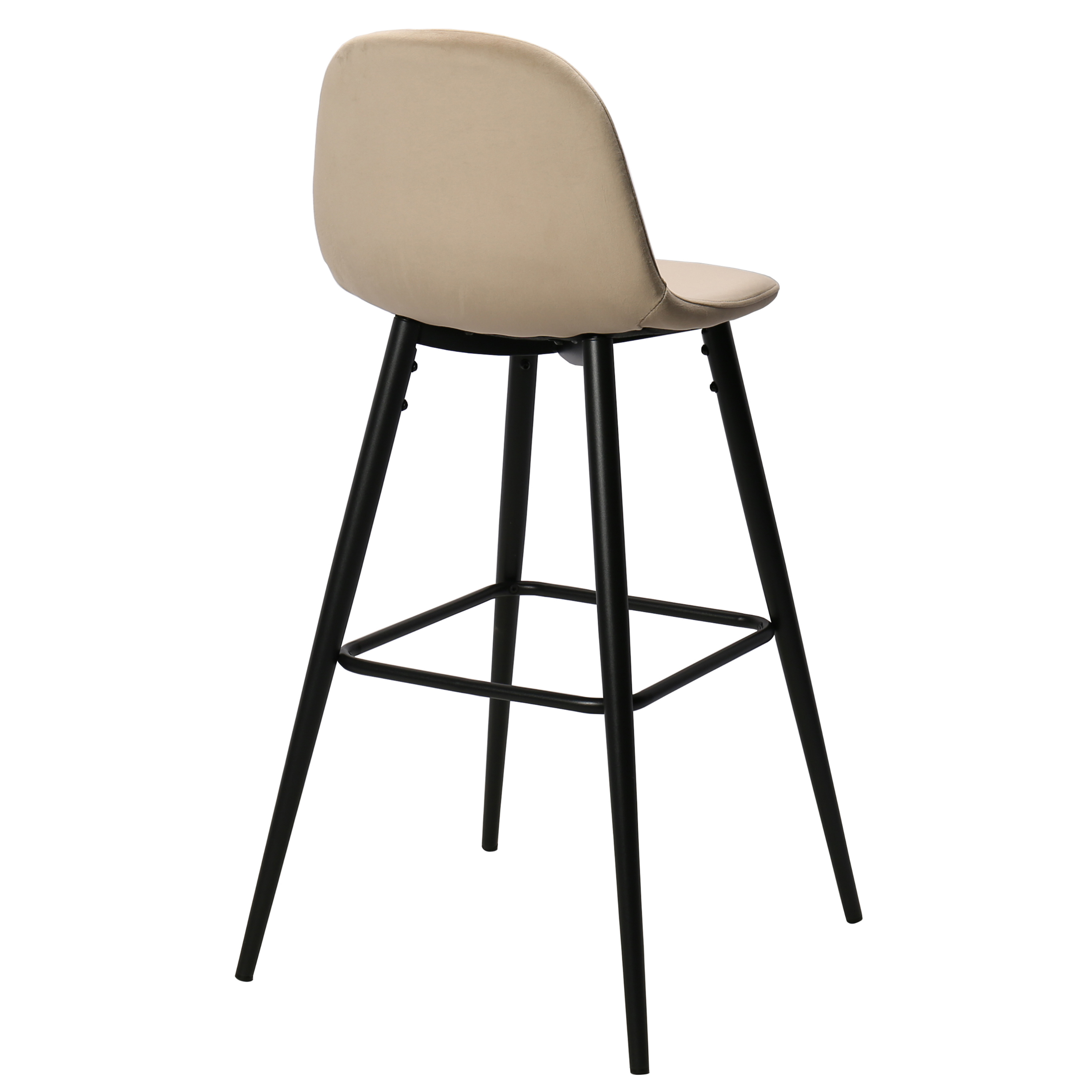 Tabouret de bar Bravus en velours H75cms