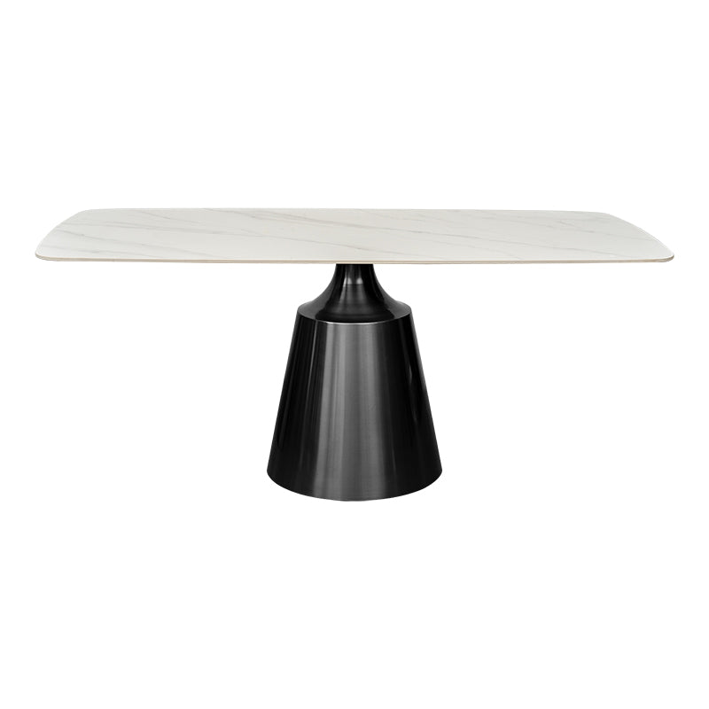 Mesa de jantar retangular 180x90 Onix grafite cinza pedra sinterizada