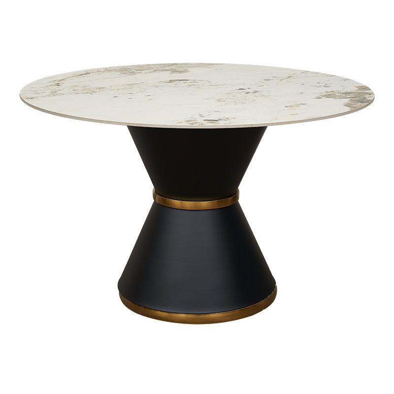 Mesa de comedor piedra sinterizada redonda 130cm Alia