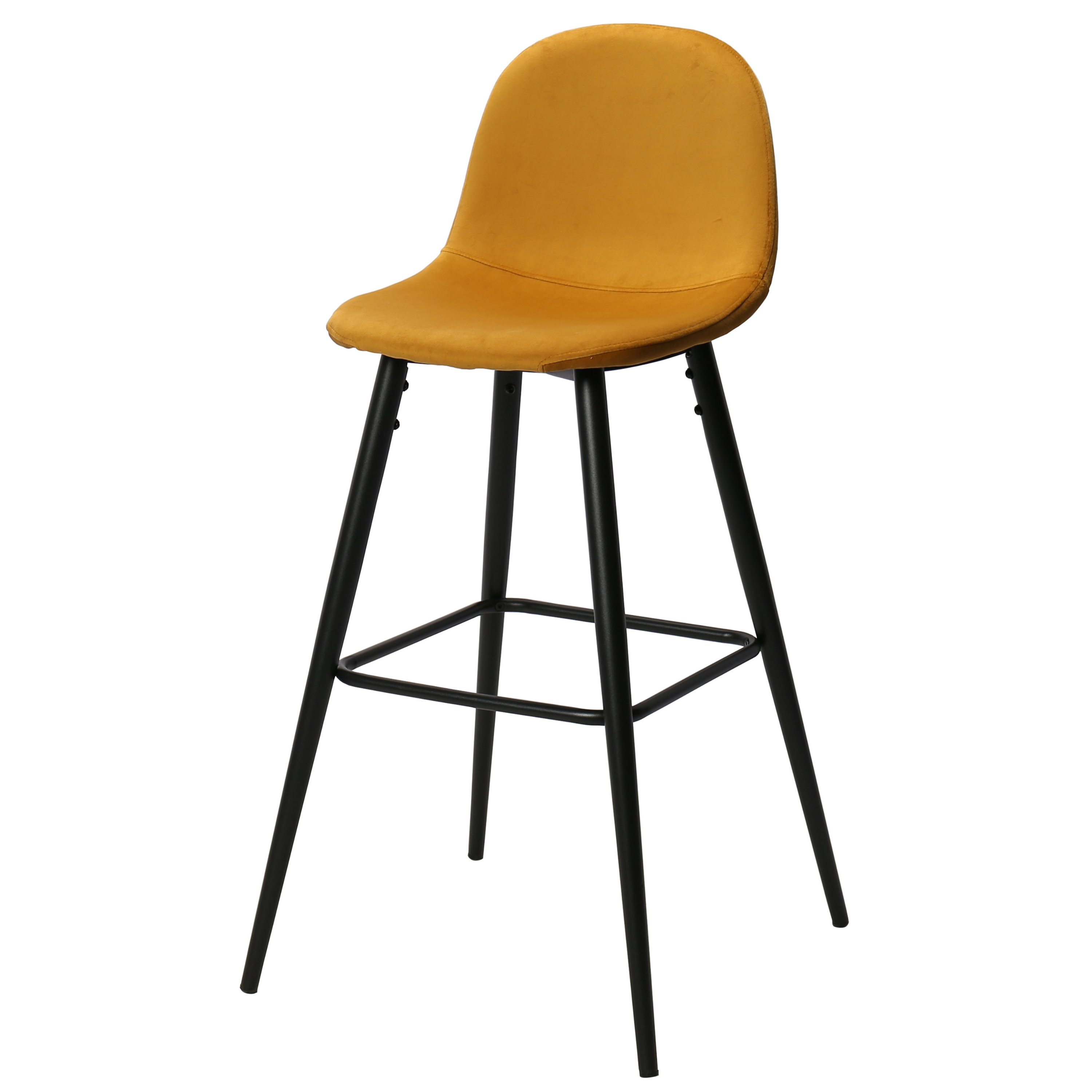 Tabouret de bar Bravus en velours H75cms