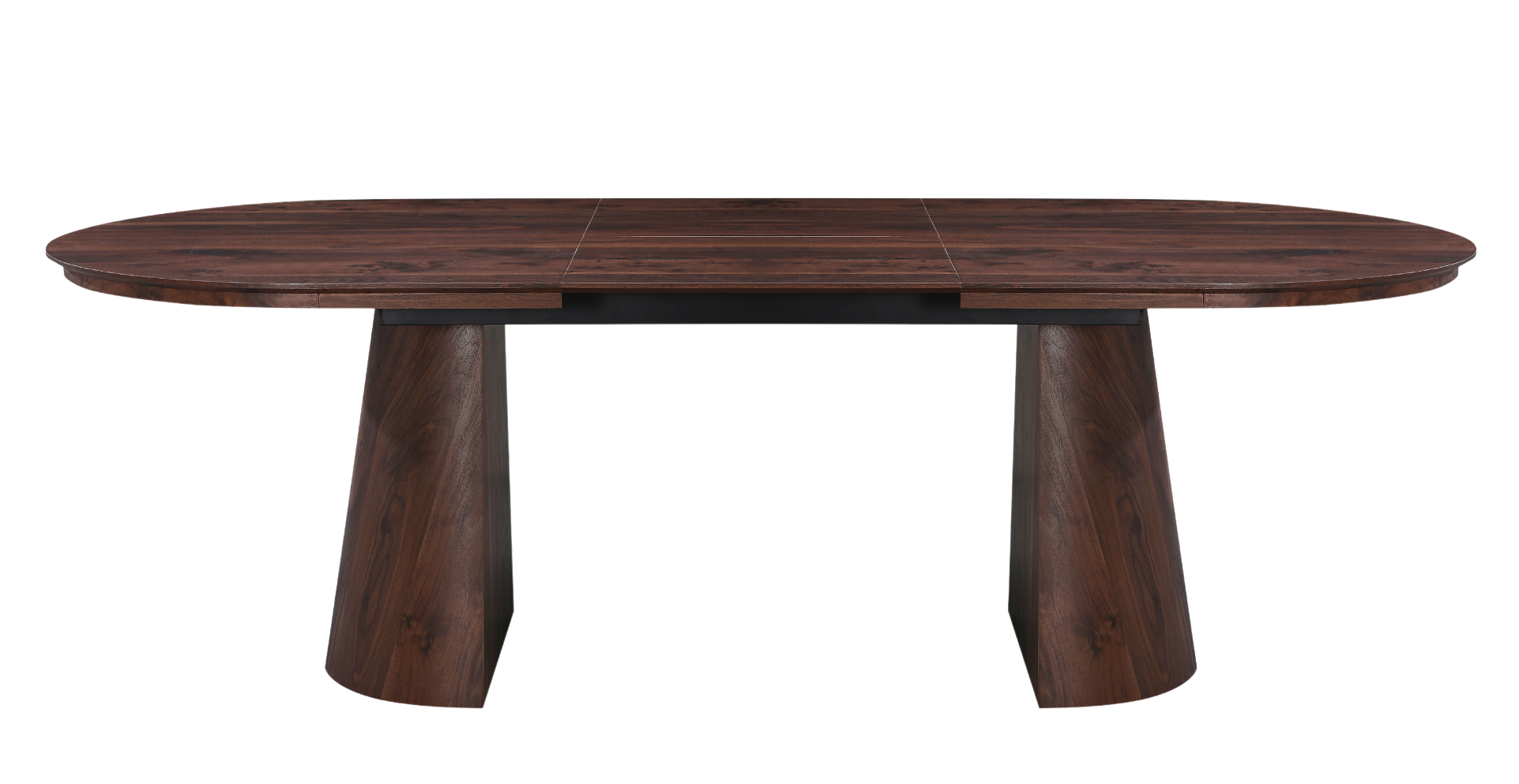Mesa de comedor ovalada extensible 180-240 nogal Nook