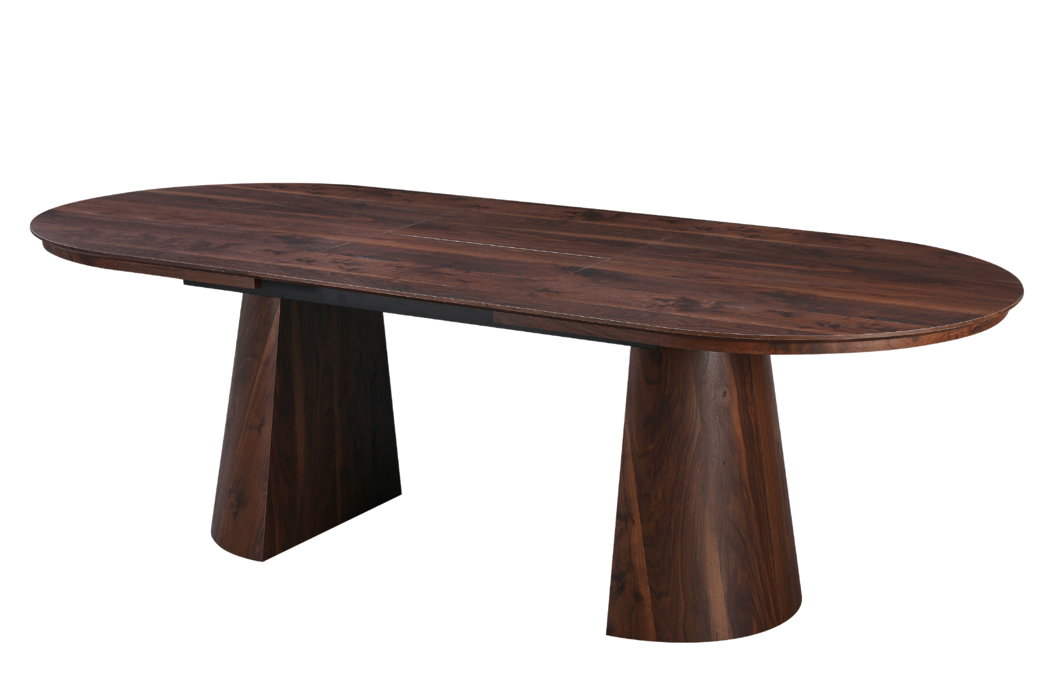 Mesa de comedor ovalada extensible 180-240 nogal Nook