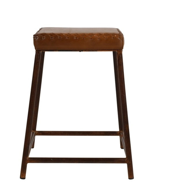 Tabouret bas vintage en acier Nilo