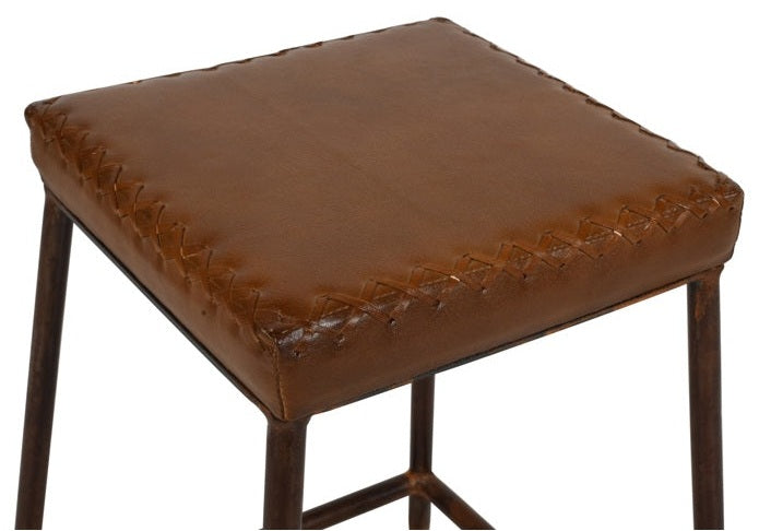 Tabouret bas vintage en acier Nilo