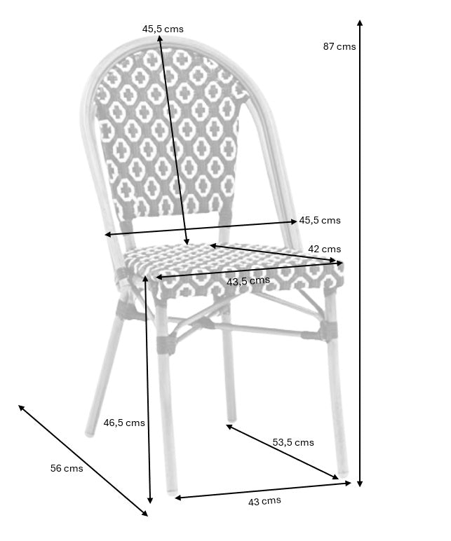 Chaise parisienne en rotin synthétique Lula